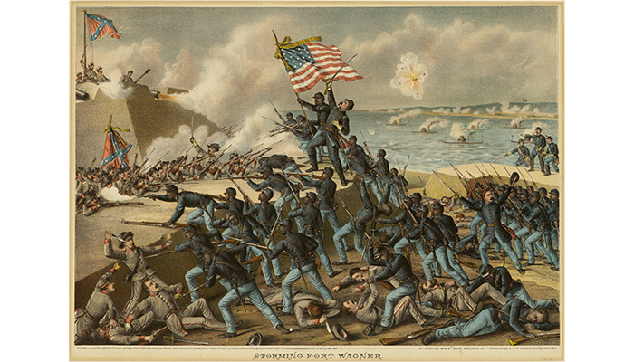 54th Massachusetts Regiment storming Fort Wagner