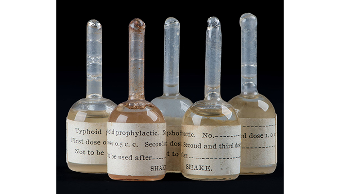 Ampoules of the typhoid vaccine