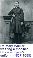 Dr. Mary Walker wearing a modified Union surgeon's uniform