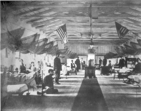 Ward in Armory Square Hospital.  Otis Historical Archives, National Museum of Health and
Medicine
CP 2241