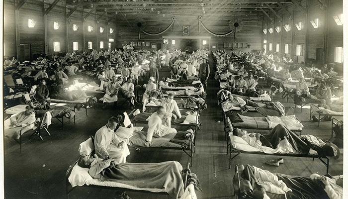 Emergency hospital during influenza epidemic